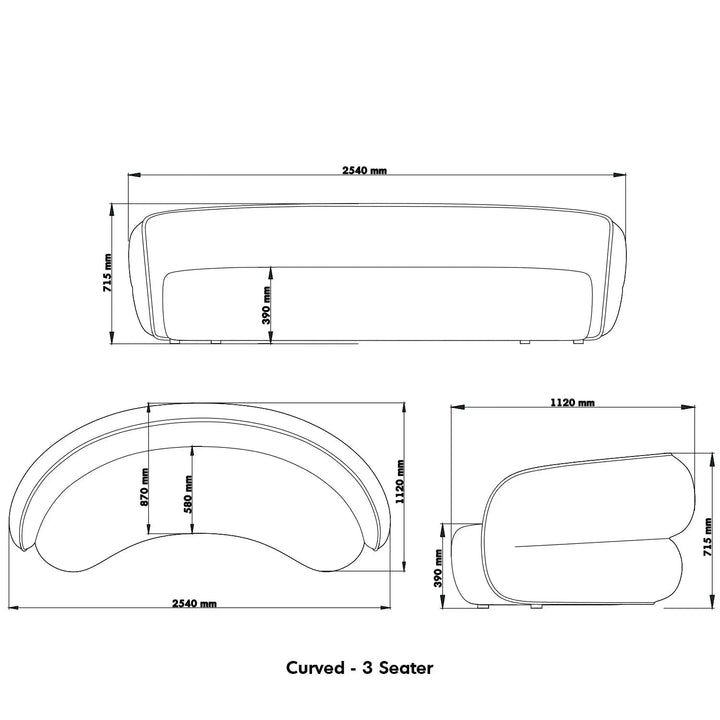 Minimalist fabric curved 4 seater sofa pod size charts.