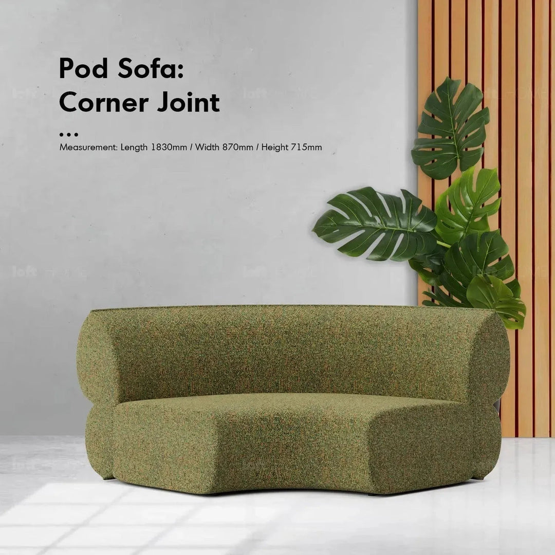 Minimalist Fabric Modular Joint Connection Sofa POD