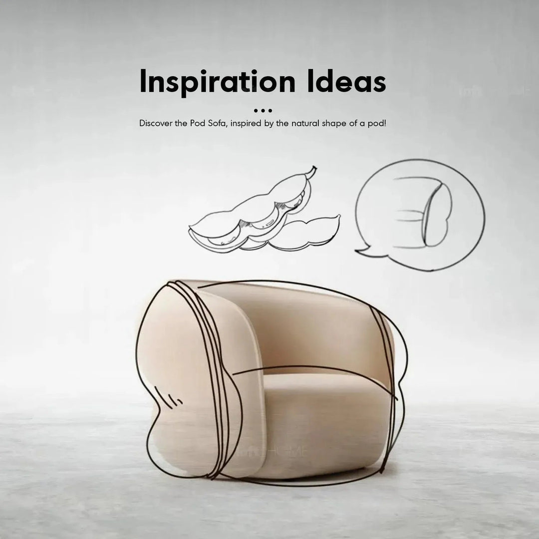 Minimalist Fabric Modular Joint Connection Sofa POD