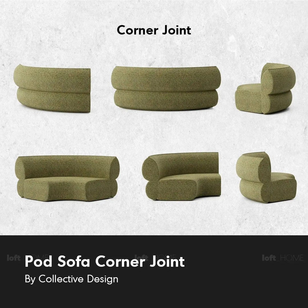 Minimalist Fabric Modular Joint Connection Sofa POD