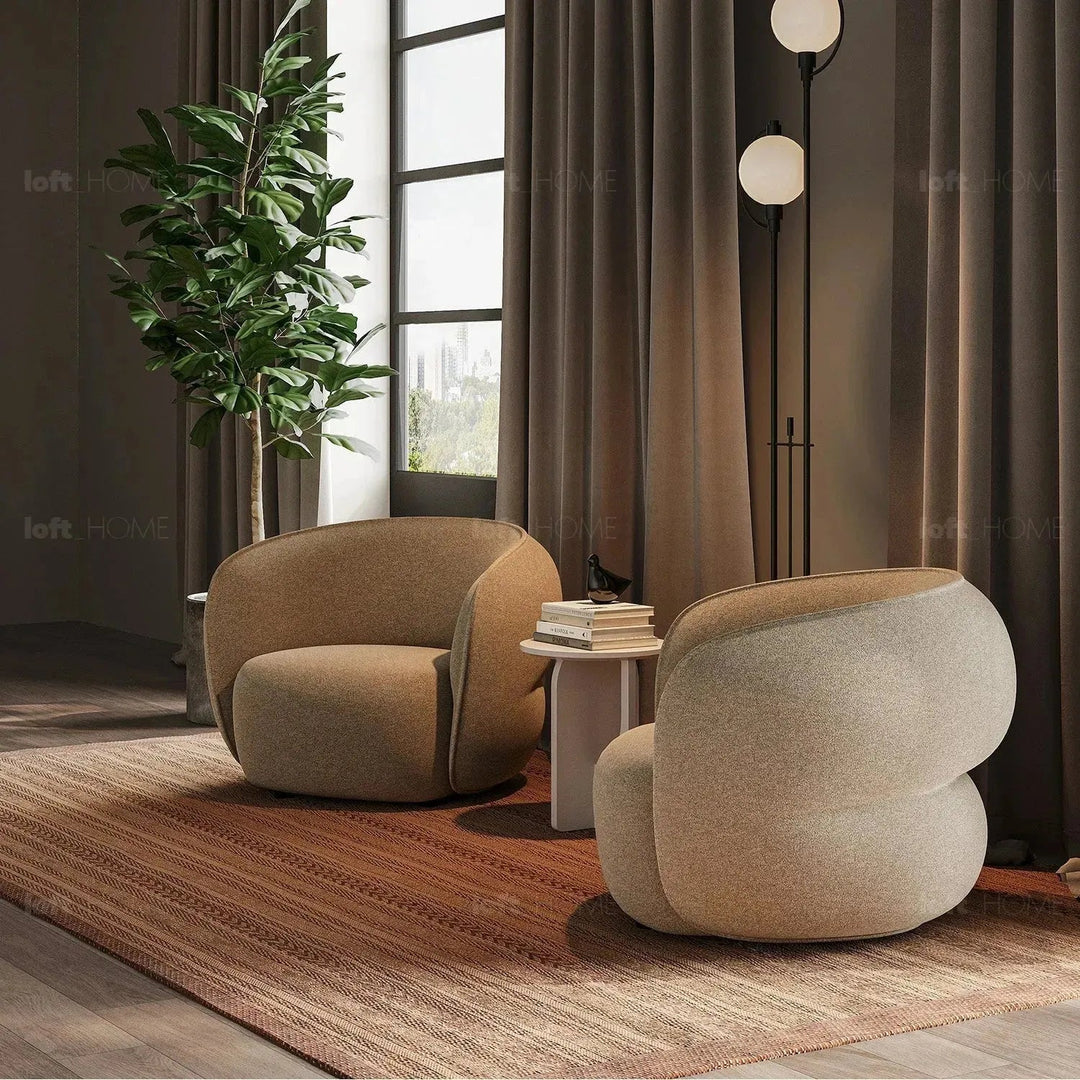 Minimalist fabric modular straight armrest 2 seater sofa pod detail 4.