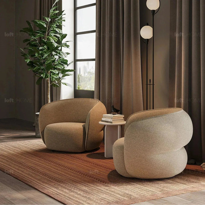 Minimalist fabric modular straight armrest 2 seater sofa pod detail 4.