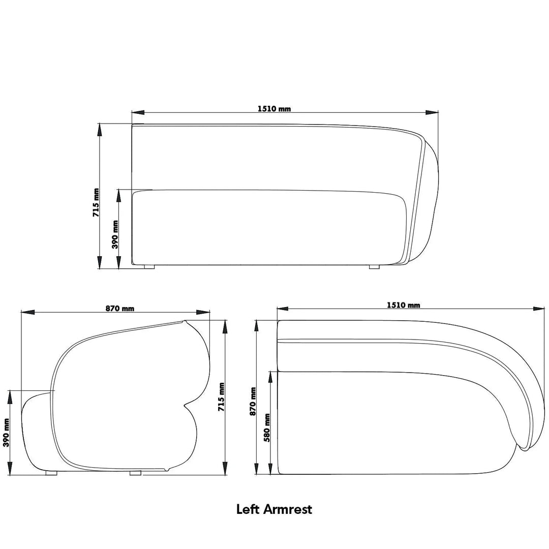 Minimalist fabric modular straight armrest 2 seater sofa pod size charts.