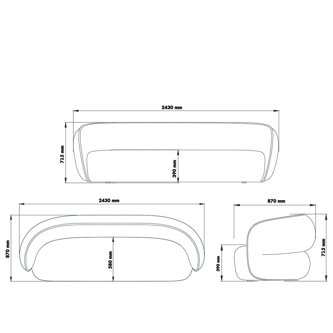 Minimalist fabric straight 3 seater sofa pod size charts.