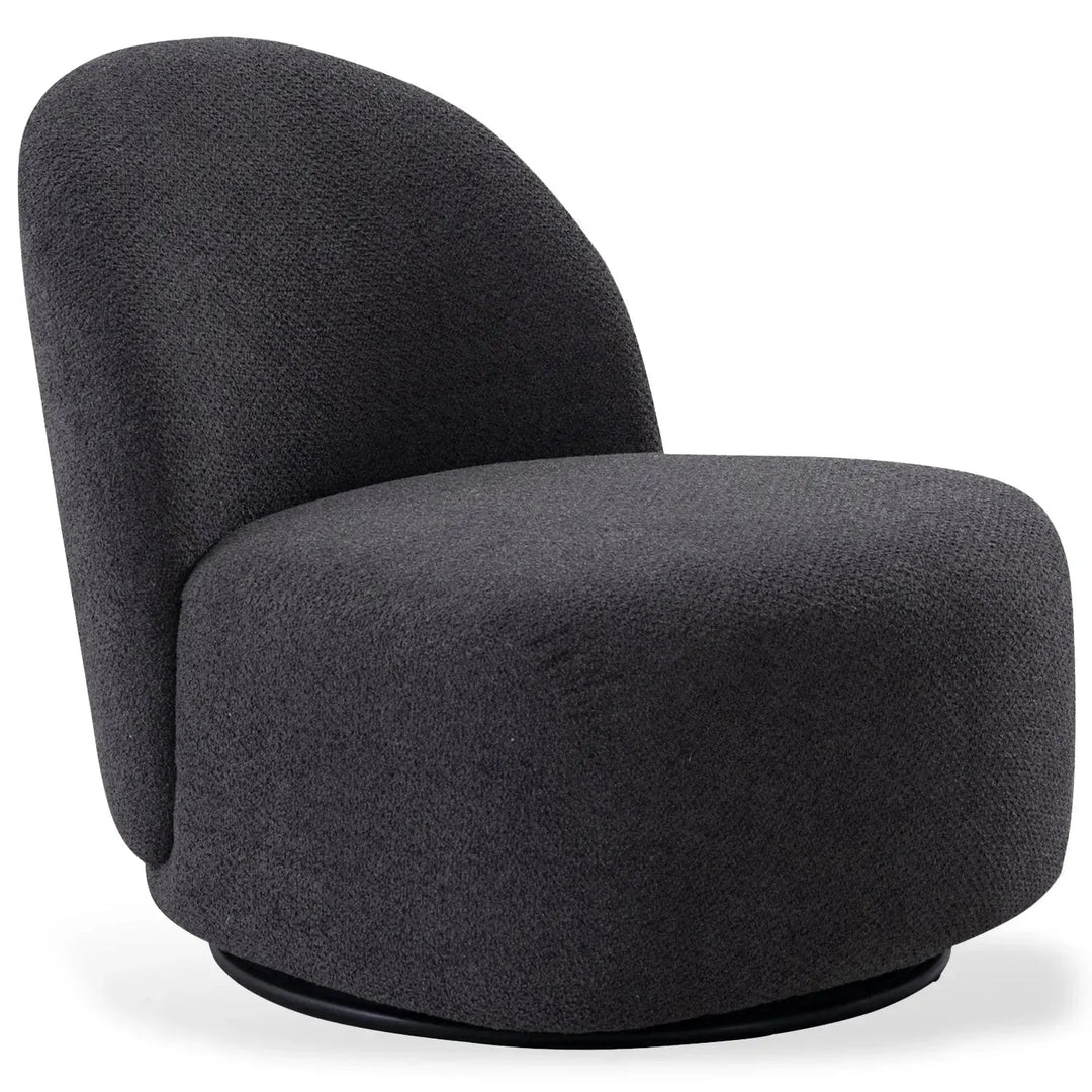 Cream Mixed Weave Fabric Revolving 1 Seater Sofa APSE