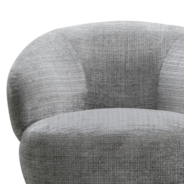 Cream Mixed Weave Fabric Revolving 1 Seater Sofa CRIET