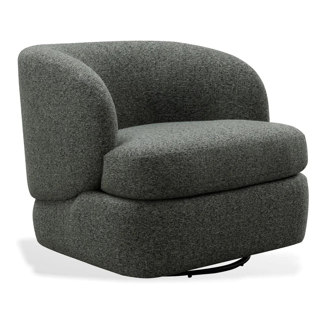 Modern Mixed Weave Fabric Revolving 1 Seater Sofa GOYLE