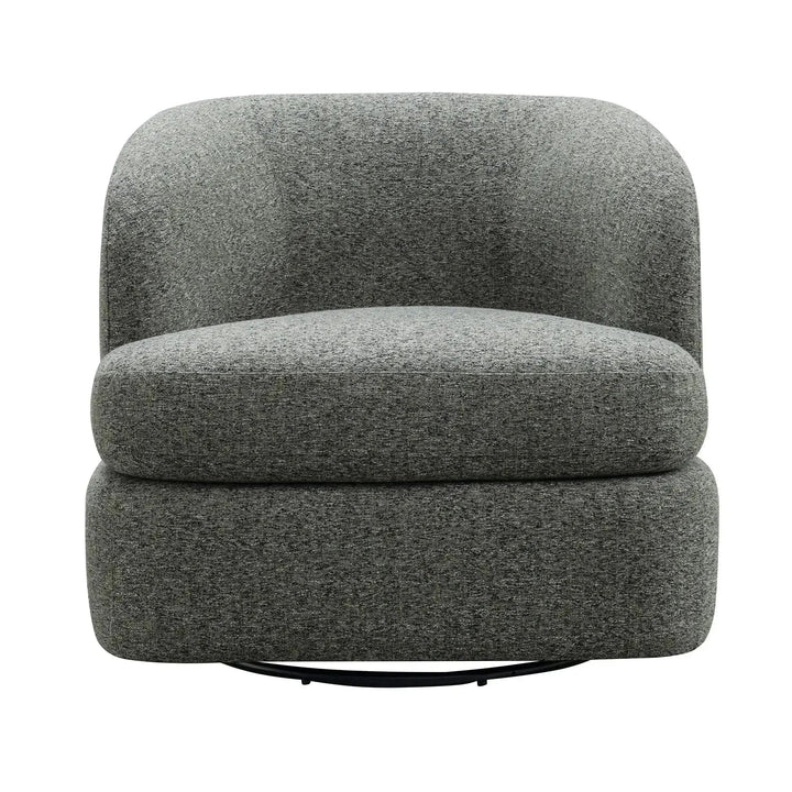 Modern mixed weave fabric revolving 1 seater sofa goyle color swatches.
