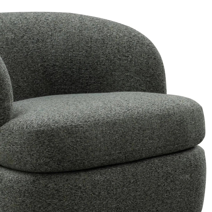 Modern mixed weave fabric revolving 1 seater sofa goyle in real life style.