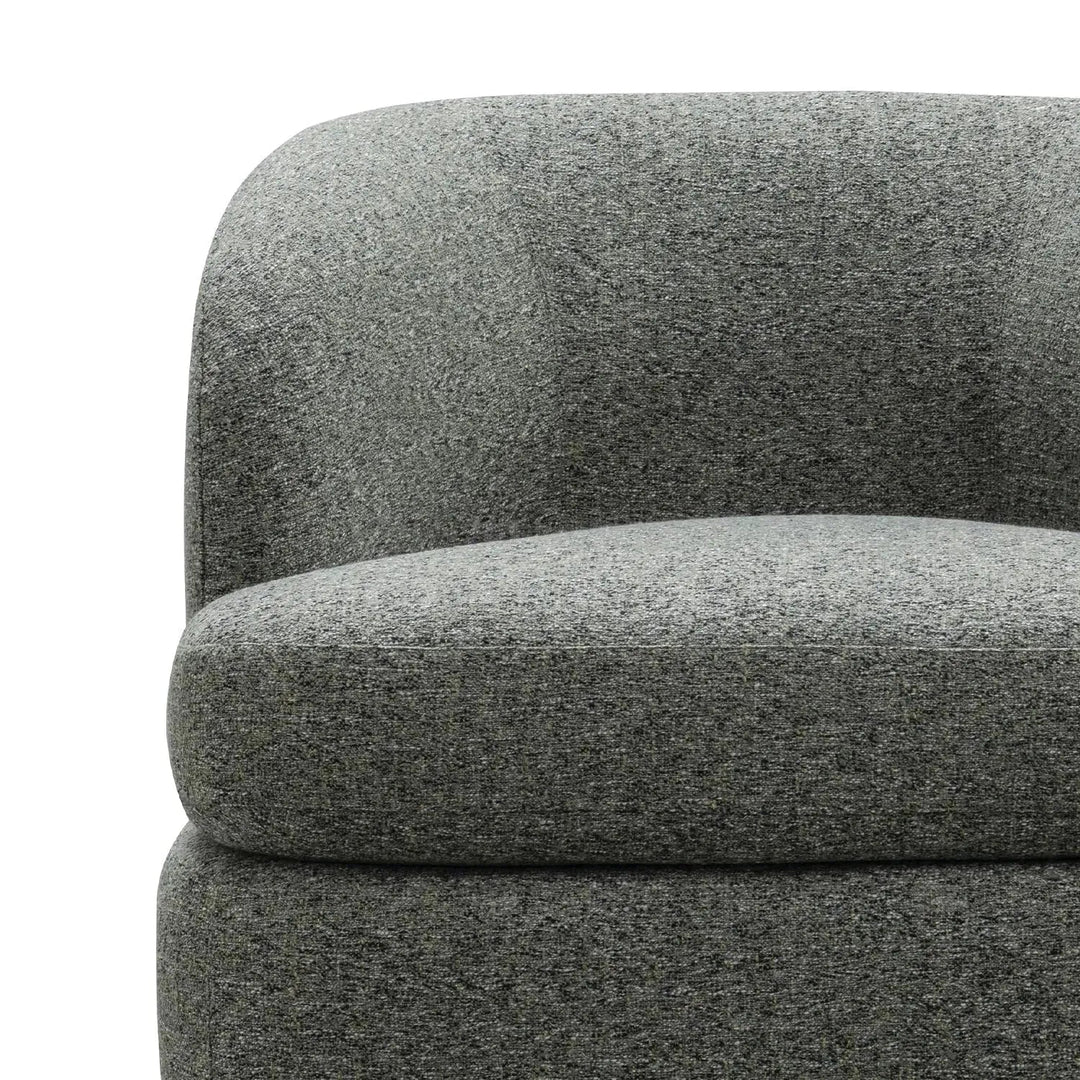 Modern mixed weave fabric revolving 1 seater sofa goyle with context.