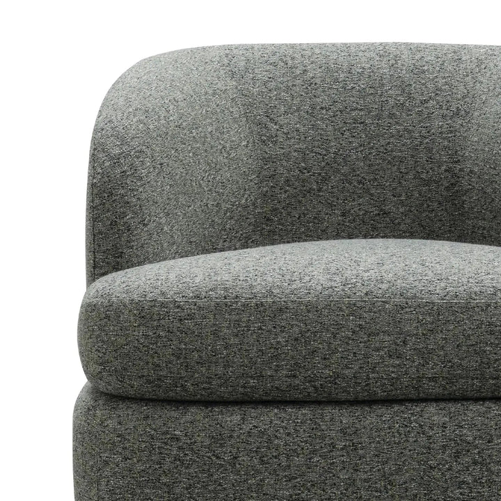 Modern mixed weave fabric revolving 1 seater sofa goyle with context.