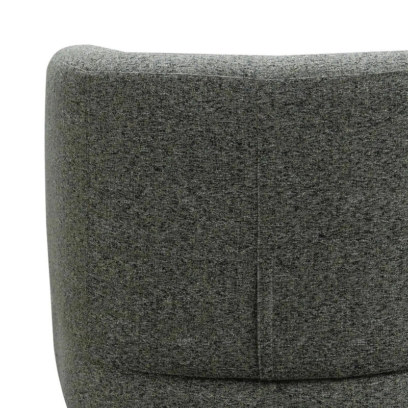 Modern mixed weave fabric revolving 1 seater sofa goyle in details.