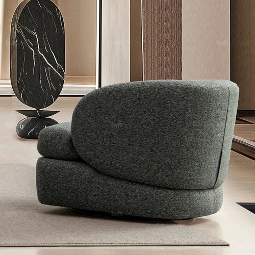Modern Mixed Weave Fabric Revolving 1 Seater Sofa GOYLE Good to Know Preview-1