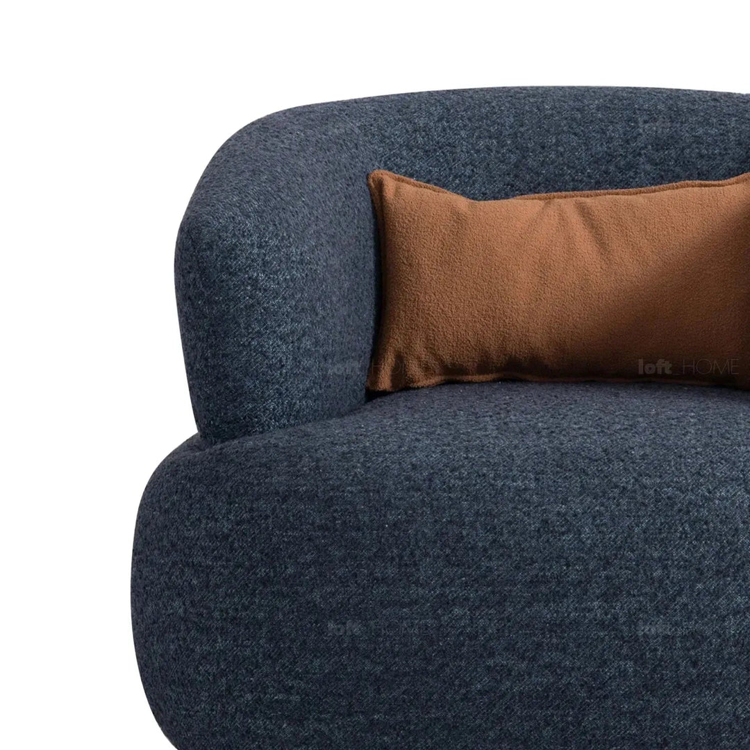 Cream Boucle Fabric Revolving 1 Seater Sofa VANCE