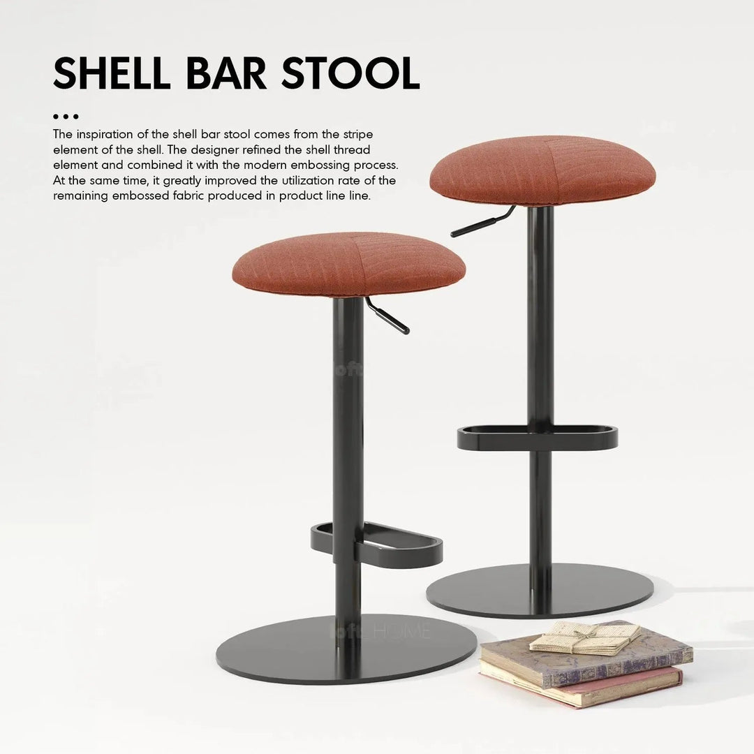 ModernFabric Round Bar Stool SHELL