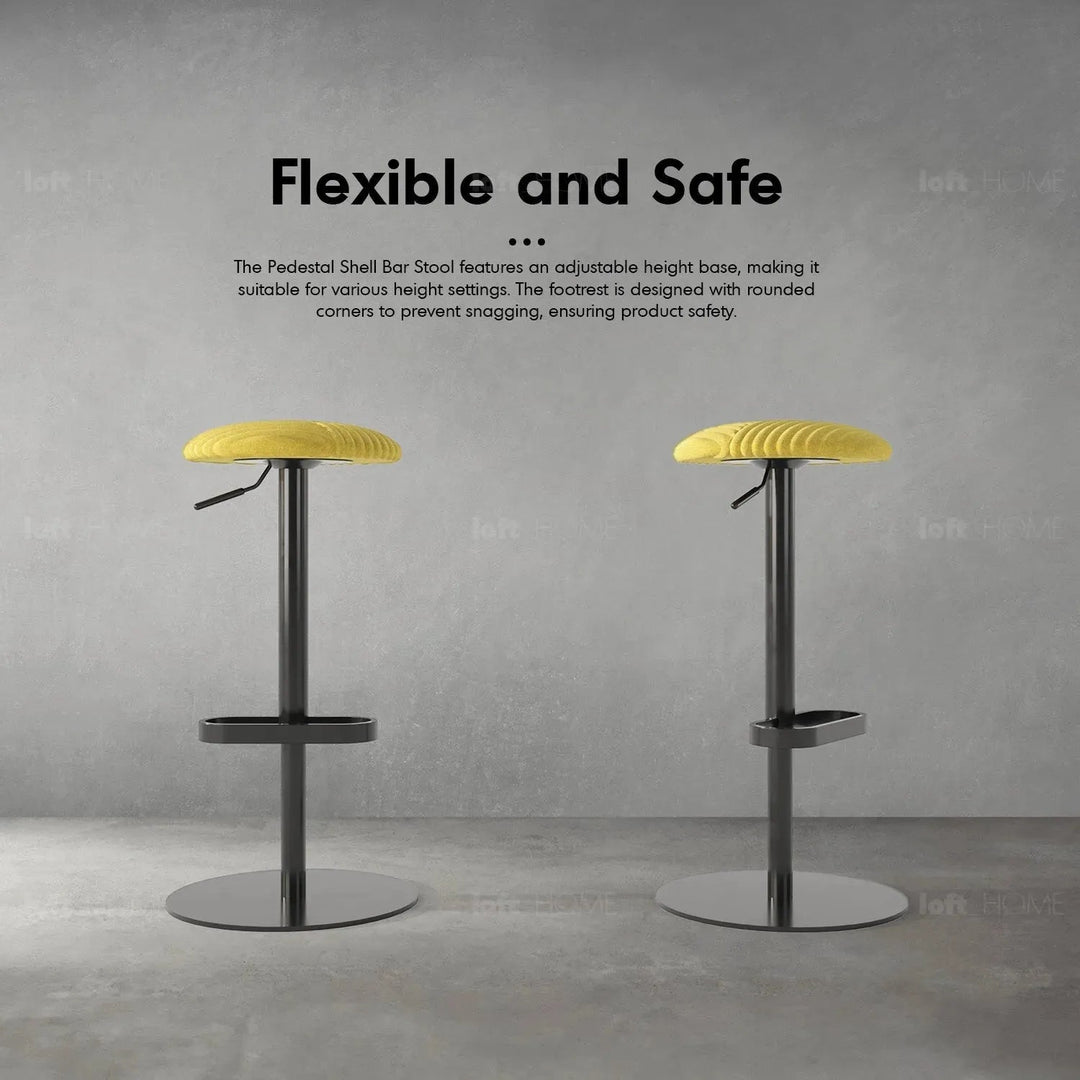 ModernFabric Round Bar Stool SHELL