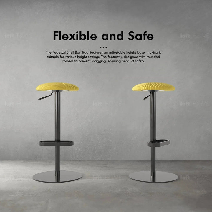 ModernFabric Round Bar Stool SHELL