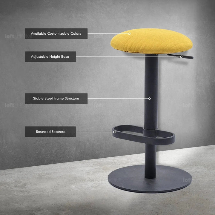 ModernFabric Round Bar Stool SHELL