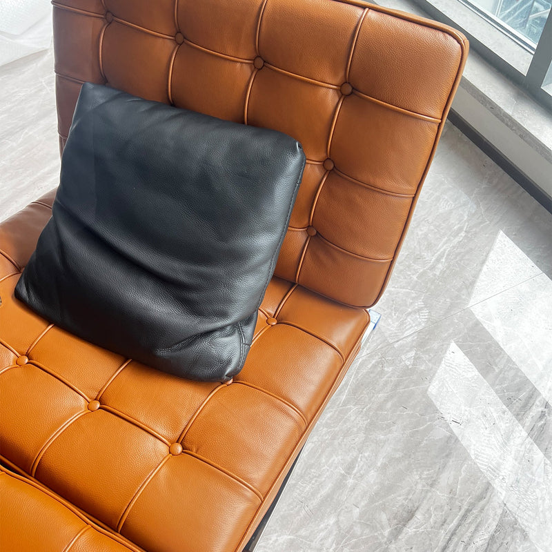 Bauhaus Genuine Leather 1 Seater Sofa BARCELONA Material Details Chart