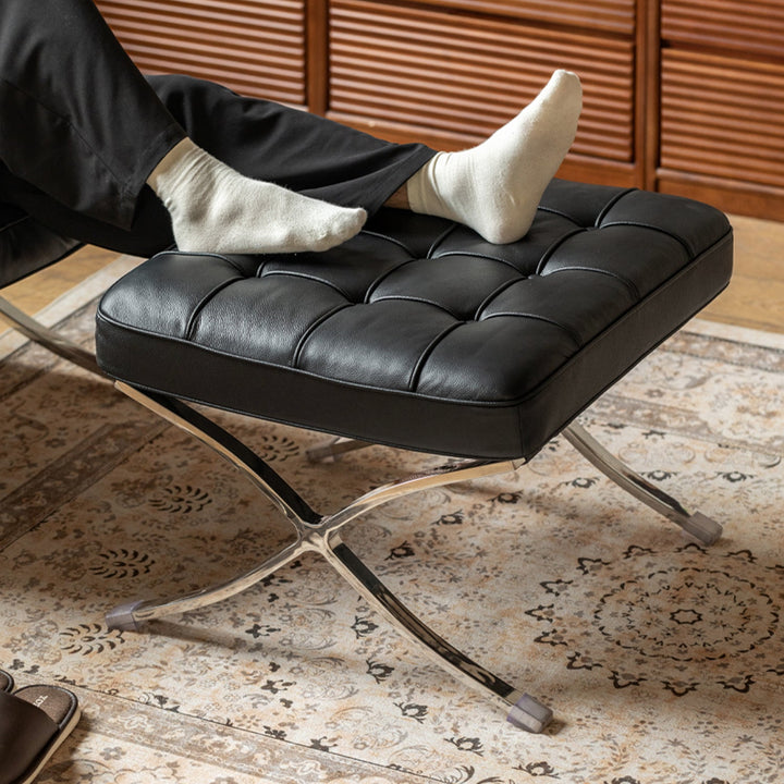 Vintage Genuine Leather Ottoman BARCELONA