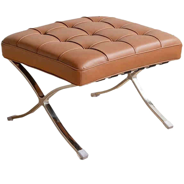 Vintage genuine leather ottoman barcelona detail 4.