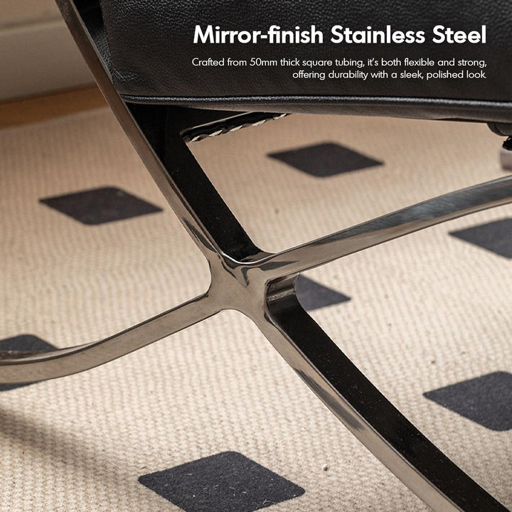 Vintage Genuine Leather Ottoman BARCELONA