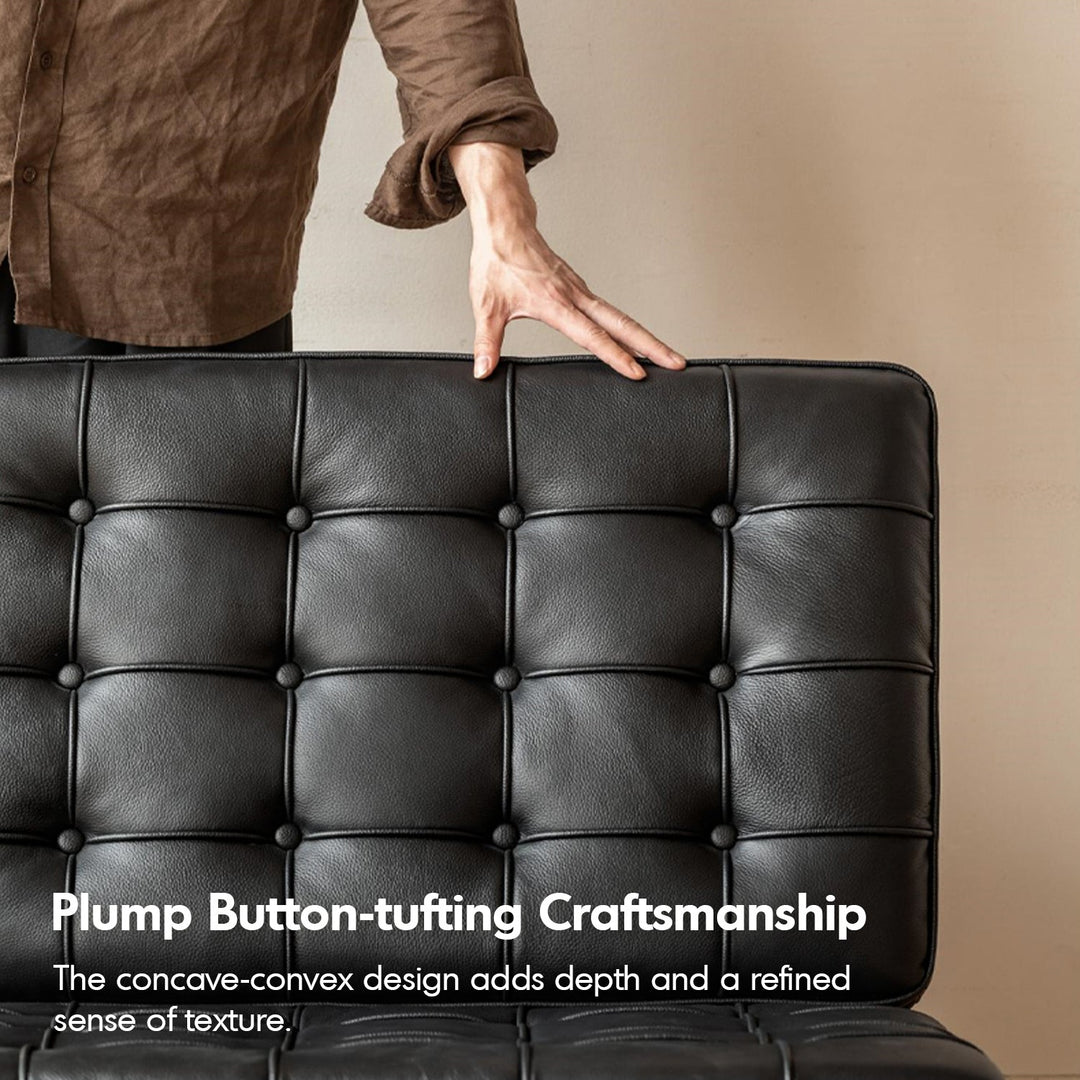 Vintage Genuine Leather Ottoman BARCELONA