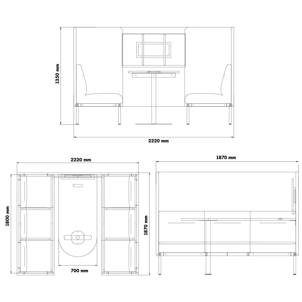 Minimalist fabric highback av conference 3 seater sofa santo size charts.