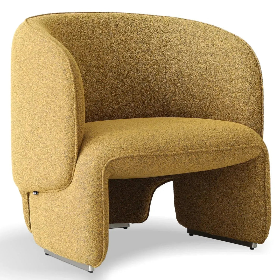 Minimalist Mixed Weave Fabric 1 Seater Sofa ELEPHANT