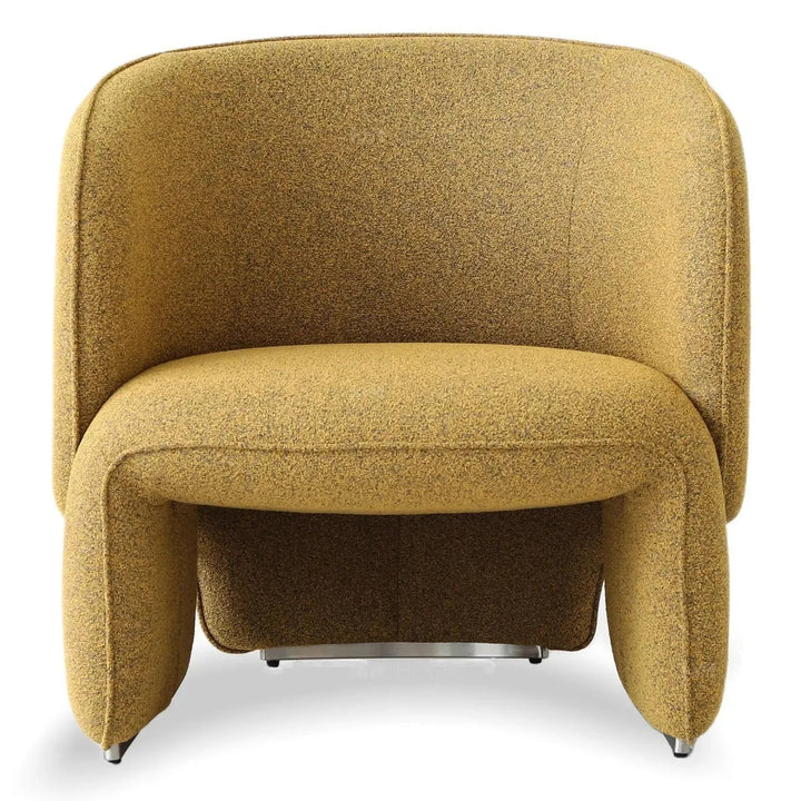 Minimalist Mixed Weave Fabric 1 Seater Sofa ELEPHANT