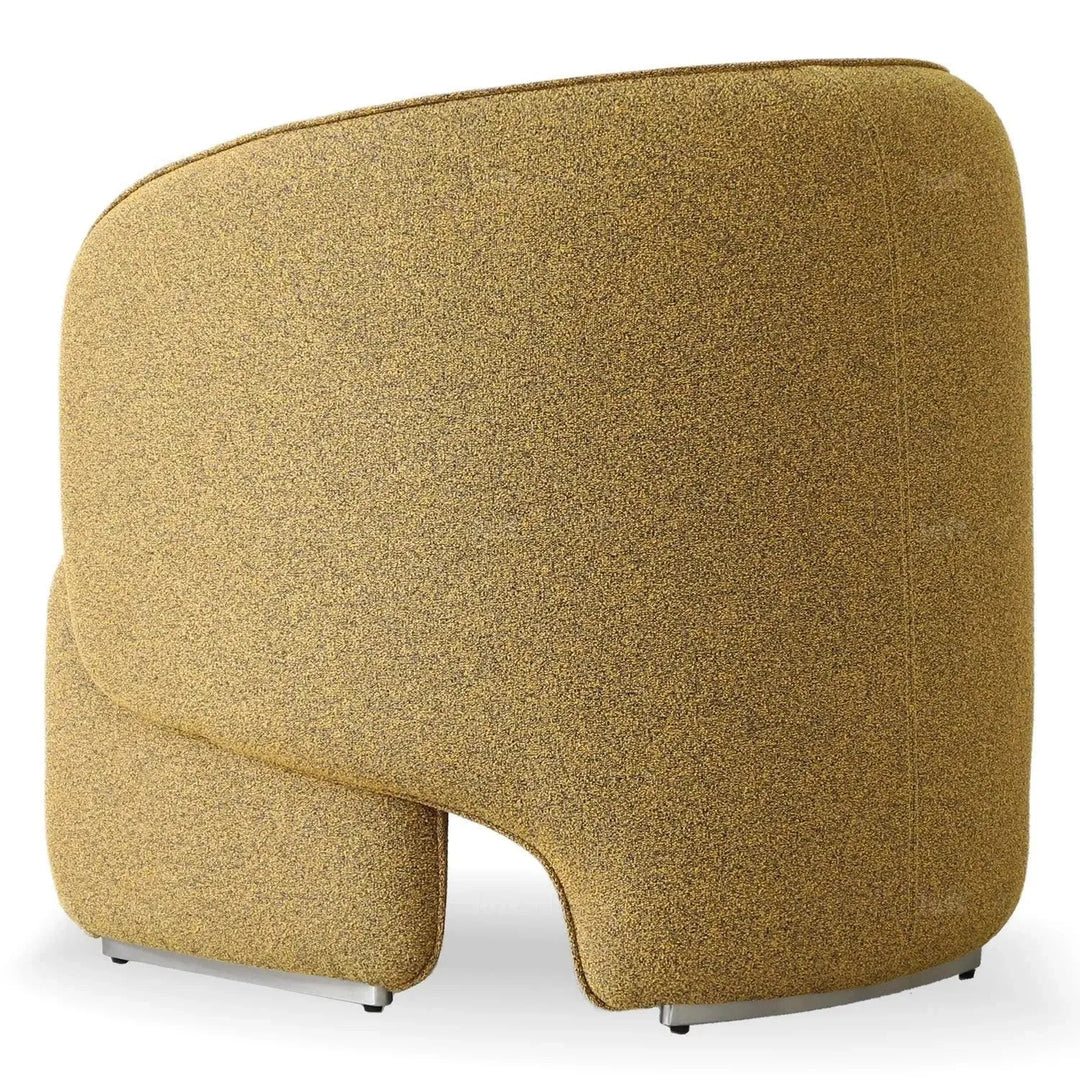 Minimalist Mixed Weave Fabric 1 Seater Sofa ELEPHANT