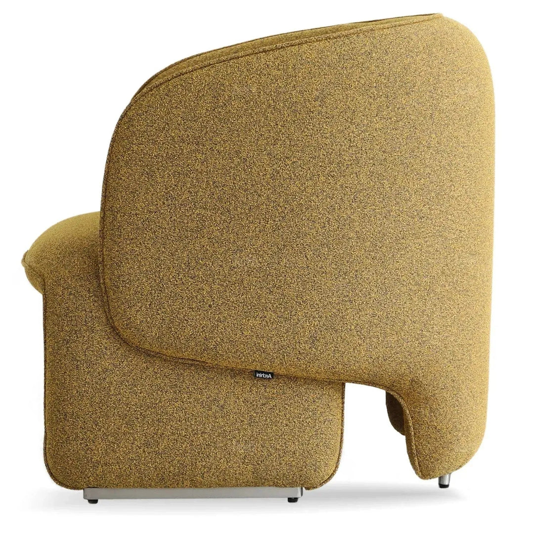 Minimalist Mixed Weave Fabric 1 Seater Sofa ELEPHANT