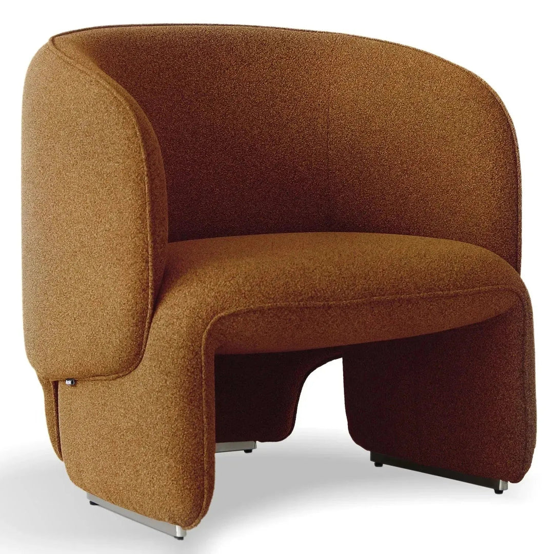 Minimalist Mixed Weave Fabric 1 Seater Sofa ELEPHANT