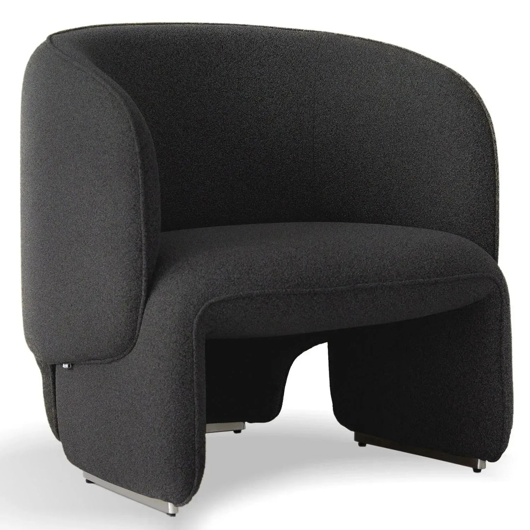 Minimalist Mixed Weave Fabric 1 Seater Sofa ELEPHANT