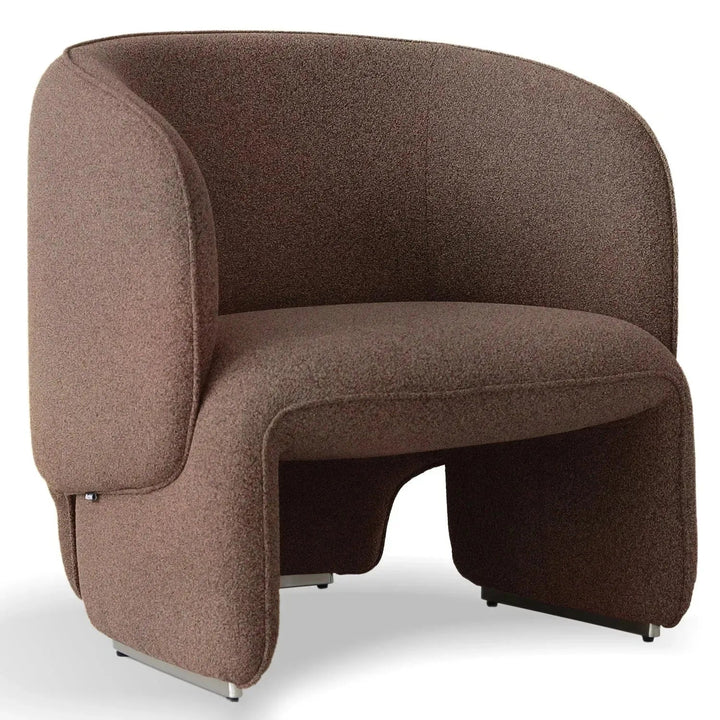 Minimalist Mixed Weave Fabric 1 Seater Sofa ELEPHANT