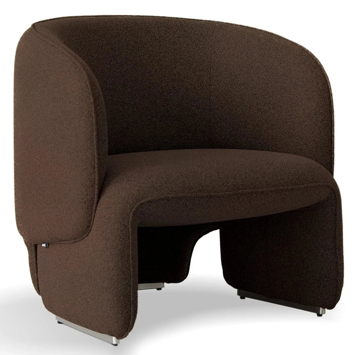 Minimalist Mixed Weave Fabric 1 Seater Sofa ELEPHANT