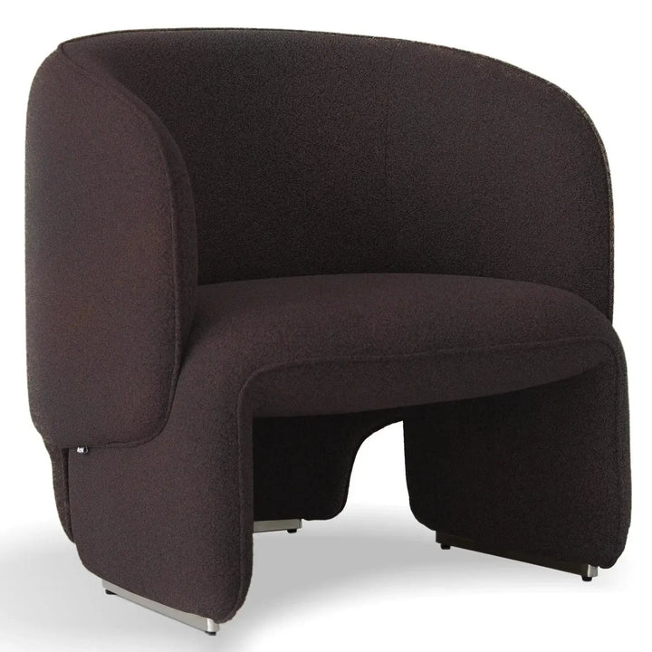 Minimalist Mixed Weave Fabric 1 Seater Sofa ELEPHANT