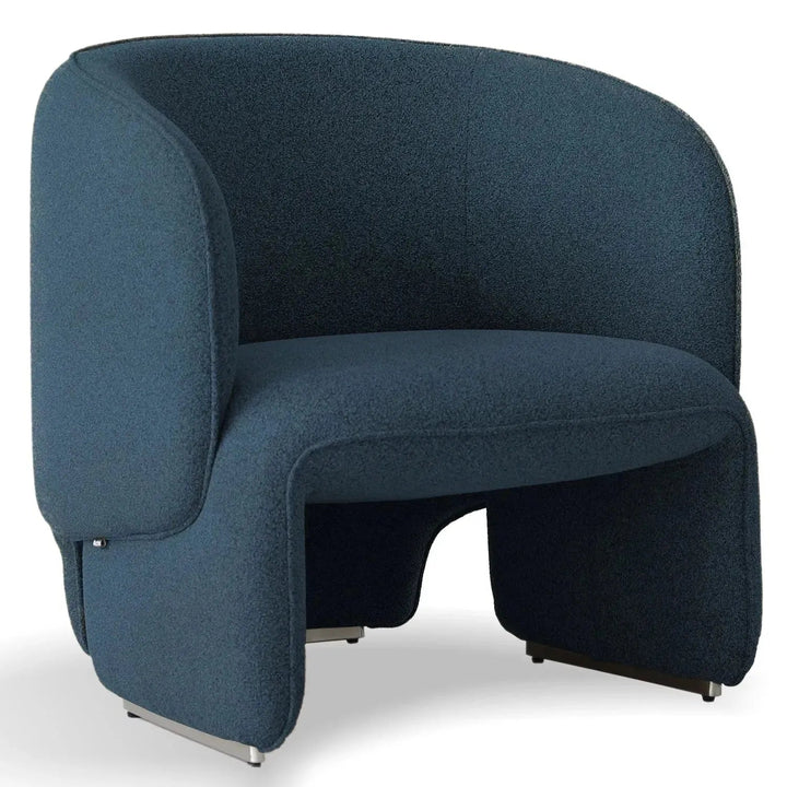 Minimalist Mixed Weave Fabric 1 Seater Sofa ELEPHANT