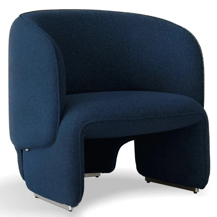 Minimalist Mixed Weave Fabric 1 Seater Sofa ELEPHANT