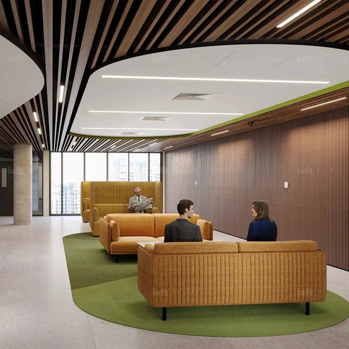 Modern Mixed Weave Fabric 1 Seater Sofa MULTI