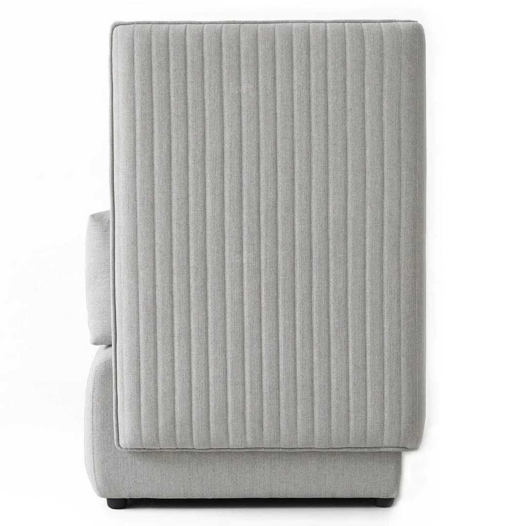 Modern mixed weave fabric 1 seater sofa multi detail 8.