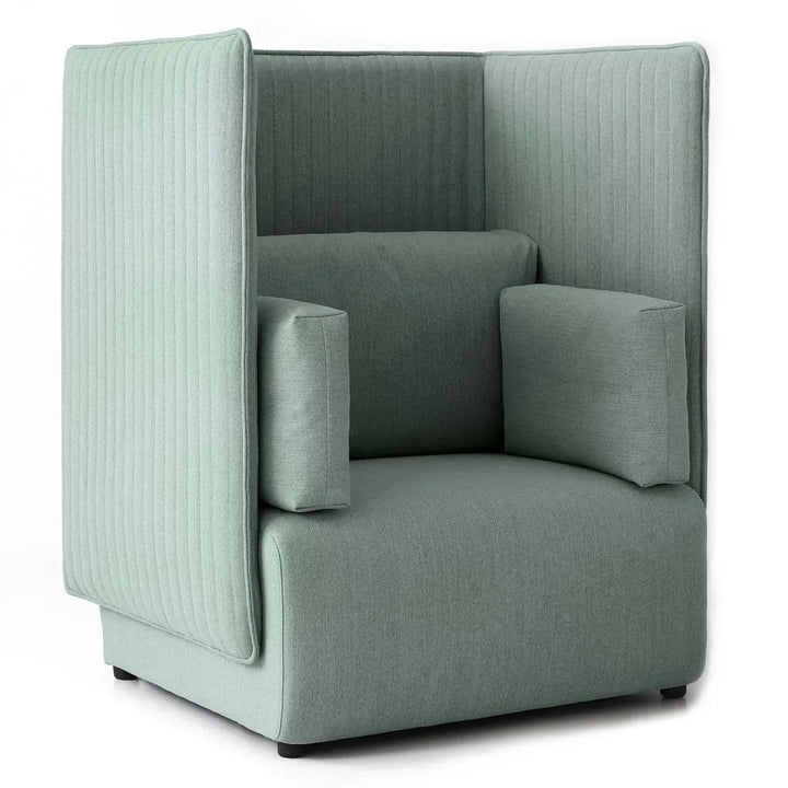 Modern mixed weave fabric 1 seater sofa multi detail 12.