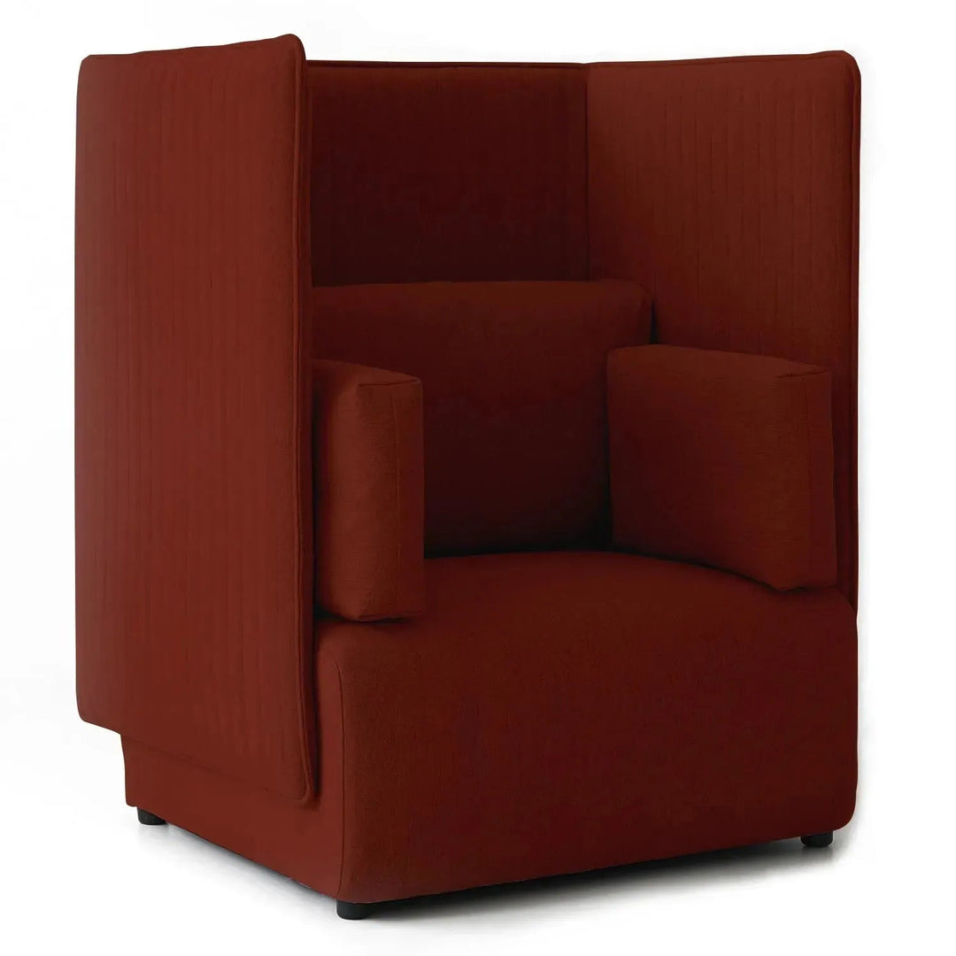 Modern mixed weave fabric 1 seater sofa multi detail 14.