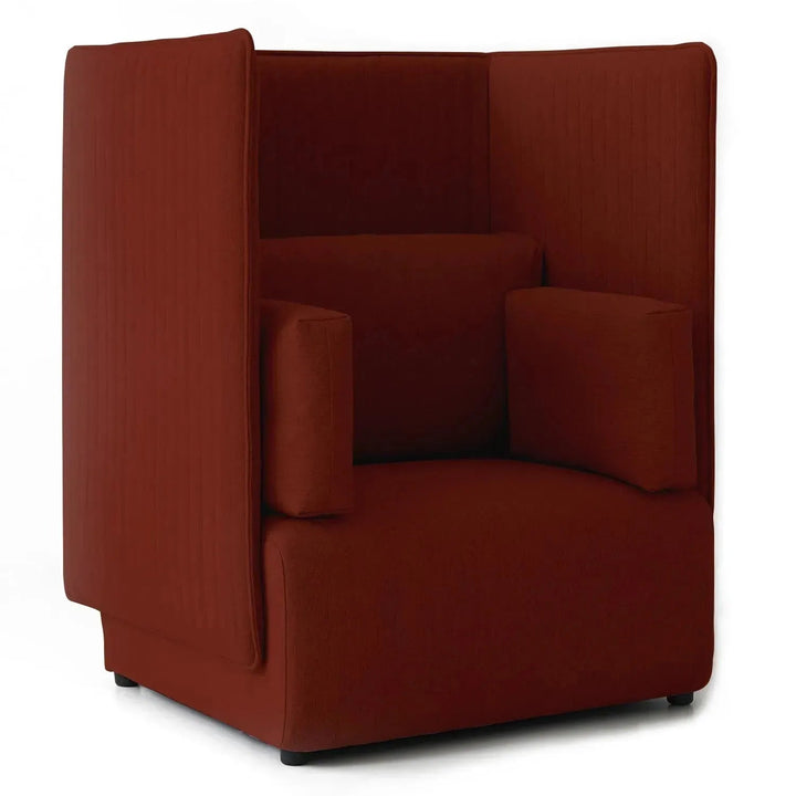 Modern mixed weave fabric 1 seater sofa multi detail 14.
