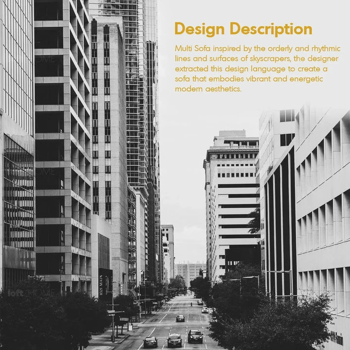 Modern Mixed Weave Fabric 1 Seater Sofa MULTI