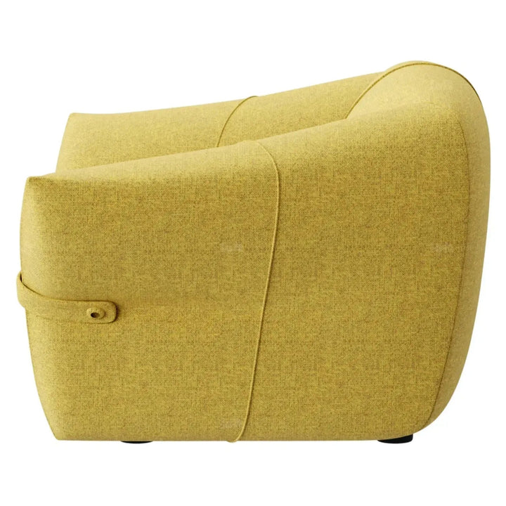 Modern mixed weave fabric 1 seater sofa petals detail 5.