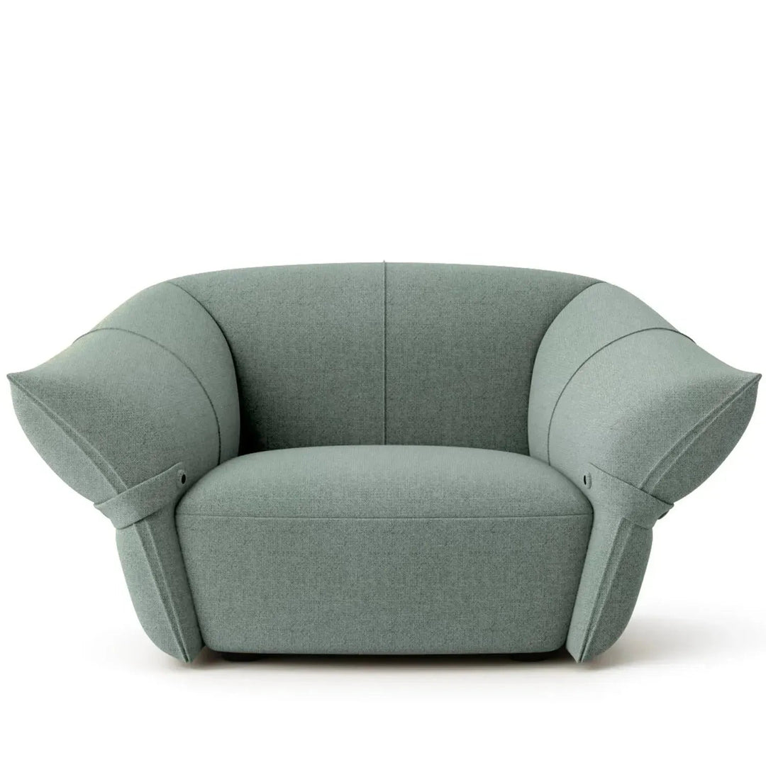 Modern mixed weave fabric 1 seater sofa petals detail 9.