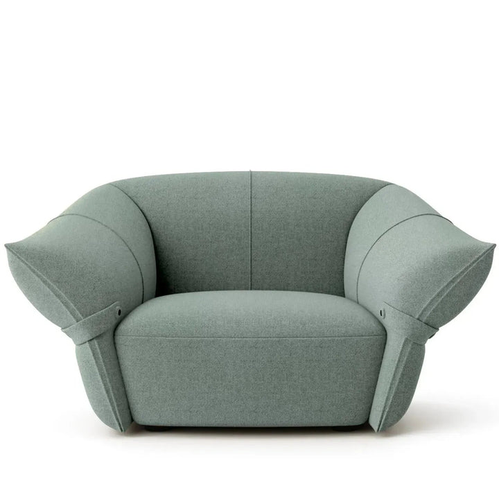 Modern mixed weave fabric 1 seater sofa petals detail 9.