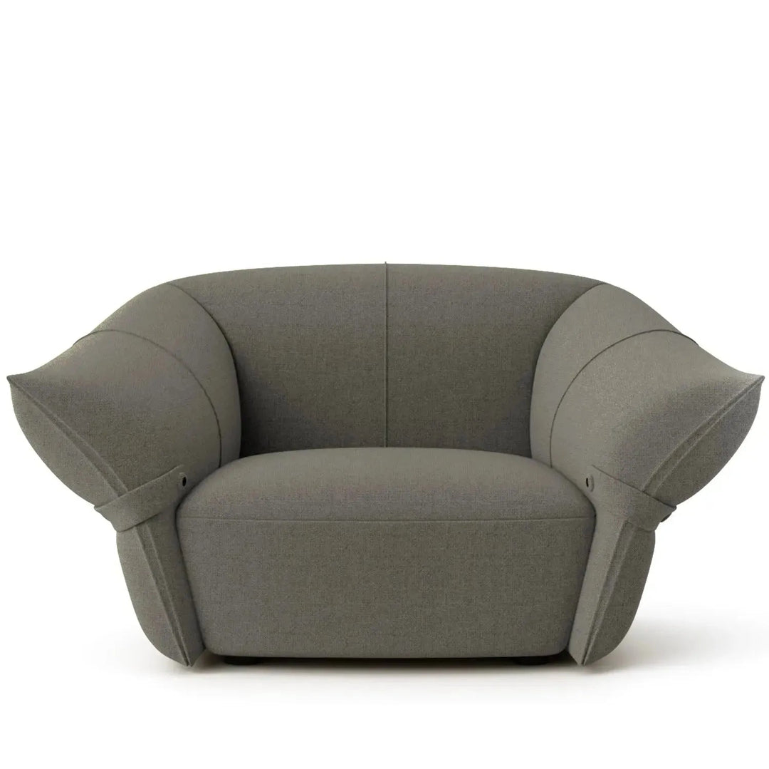 Modern mixed weave fabric 1 seater sofa petals detail 13.