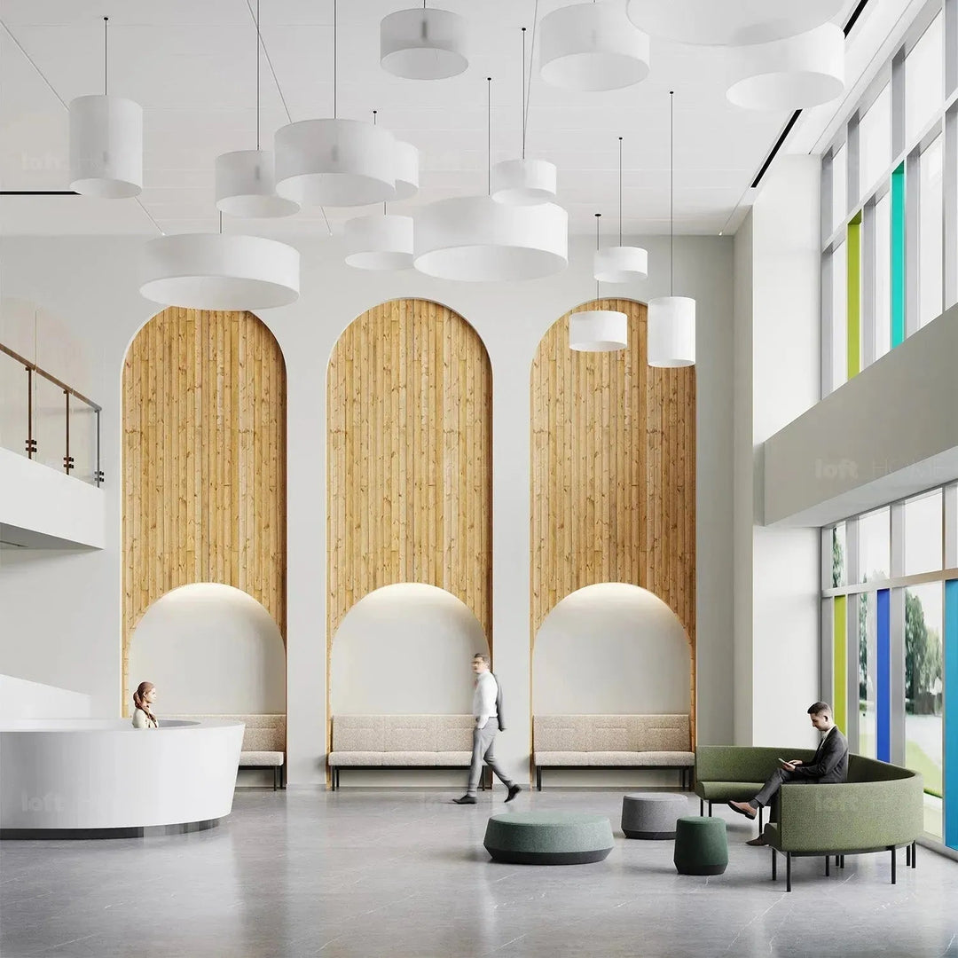 Modern Mixed Weave Fabric 2 Seater Sofa MULTI